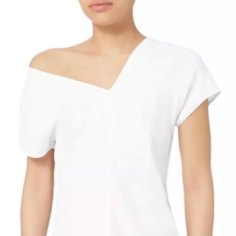 Helmut Lang Asymmetric Linen Blend Top